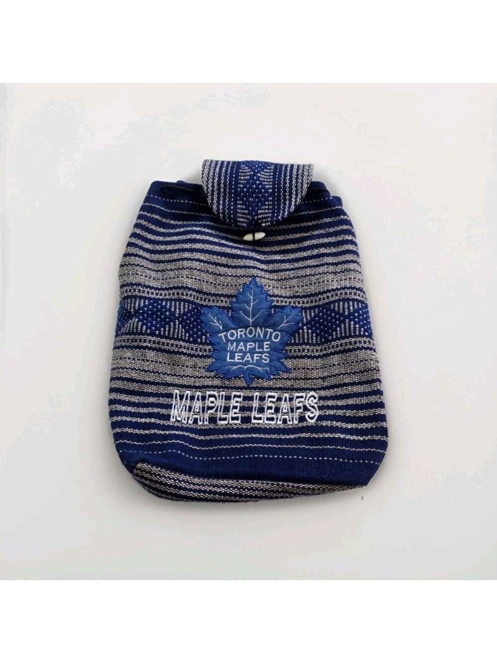 Vintage Toronto Maple Leafs Woven Baja Backpack Rucksack Drawstring Toggle Close